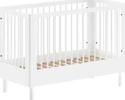 Babyzimmer Forrest: Babybett 60x120cm, Kommode mit Windelregal, Kleiderschrank - Weißbuche