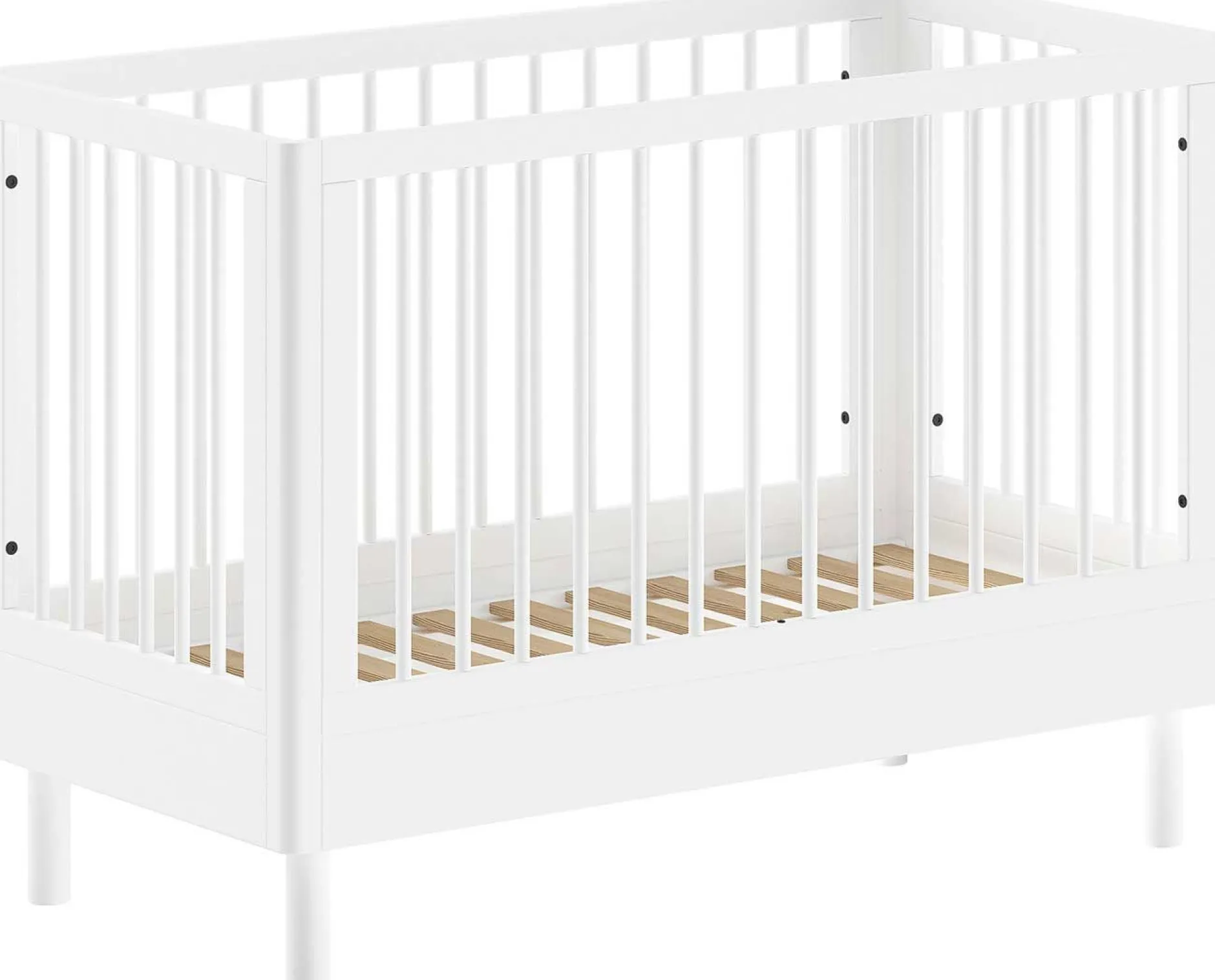 Babyzimmer Forrest: Babybett 60x120cm, Wickeltisch, Kleiderschrank - Weißbuche