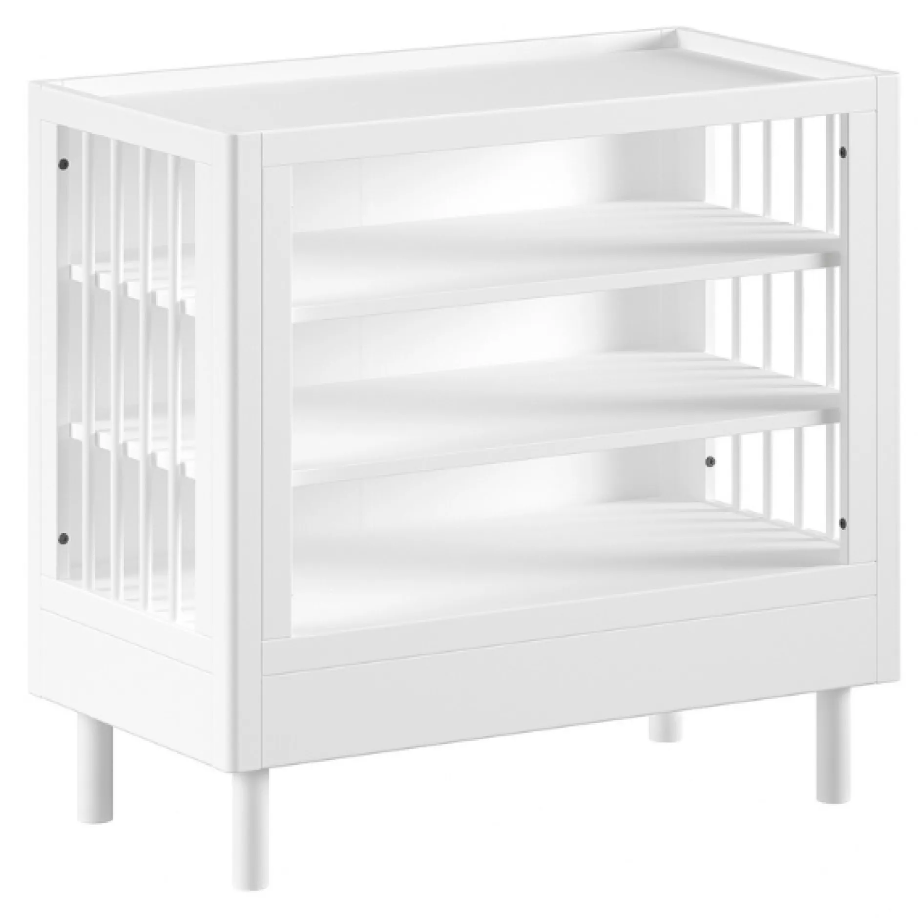 Babyzimmer Forrest: Babybett 70x140cm, Wickeltisch - Buche weiß