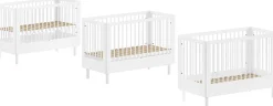 Babyzimmer Forrest: Babybett 60x120cm, Kommode, Kleiderschrank - Weißbuche