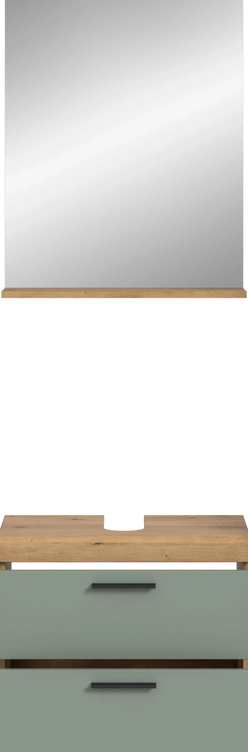 Badezimmerkombination Scout Xonox - Sagegrün & Artisan Eiche - 60x191x34 cm