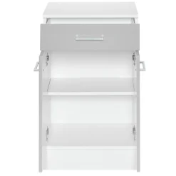 Badezimmer Ricca: Wandschrank, Badezimmerschrank, Spiegelschrank, Waschtischunterschrank - grau