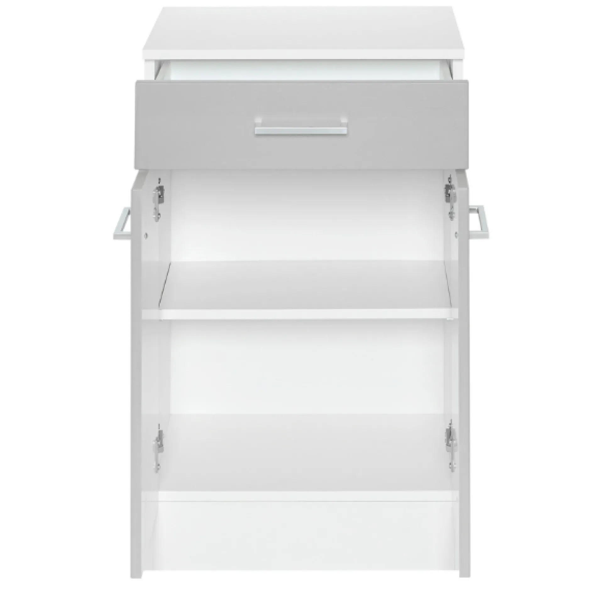 Badezimmer Ricca: Wandschrank, Badezimmerschrank, Spiegelschrank, Waschtischunterschrank - grau
