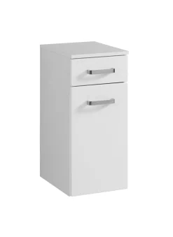 Badezimmerschrank Bobbi 30cm 1 Schublade und 1 Tür - weiß