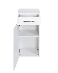 Badezimmerschrank Florent 40cm 1 Tür und 1 Schublade - weiß