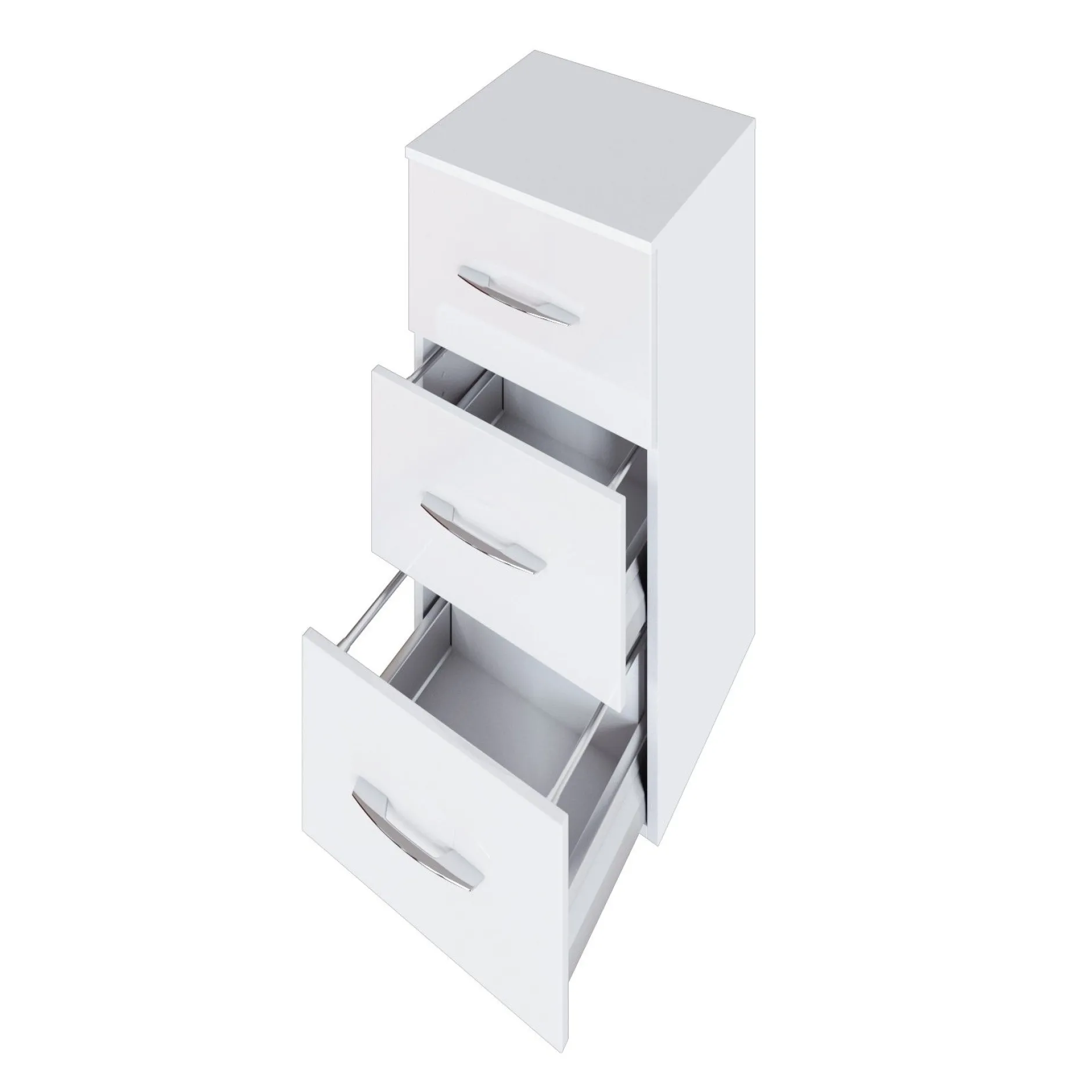 Badezimmerschrank Florent 40cm 3 Schubladen - weiß