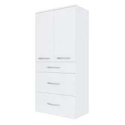 Badezimmerschrank Florent 60cm 2 Türen und 3 Schubladen - weiß