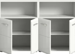 Badezimmerschrank Ice Xonox - Weiß Hochglanz - 120x82x30 cm
