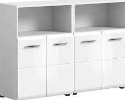 Badezimmerschrank Ice Xonox - Weiß Hochglanz - 120x82x30 cm