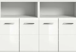 Badezimmerschrank Ice Xonox - Weiß Hochglanz - 120x82x30 cm