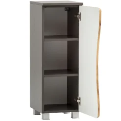 Badezimmerschrank Karan 37cm 1 Tür - Eiche/anthrazit