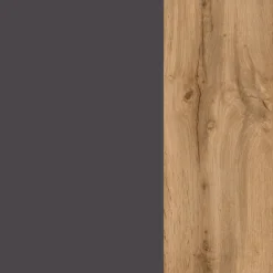Badezimmerschrank Karan 60cm 1 Tür - Eiche/anthrazit