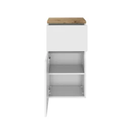Badezimmerschrank Pisca 40cm 1 Tür und 1 Schublade - weiß