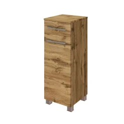 Badezimmerschrank Sefa 30cm 1 Tür und 1 Schublade - wotan Eiche