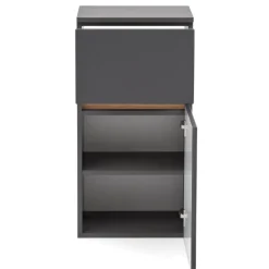Badezimmerschrank Vikas 1 Tür und 1 Schublade - anthrazit