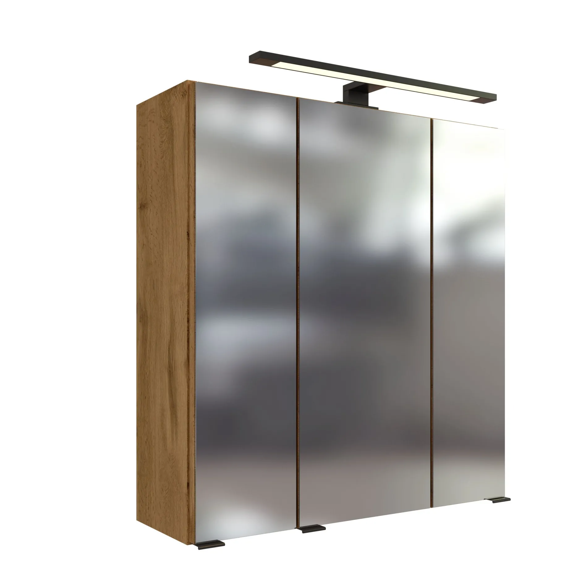 Badezimmerset Manchester | Waschtischschrank, Spiegelschrank, Hängeschrank, Beistellschrank | Wotan Oak Design