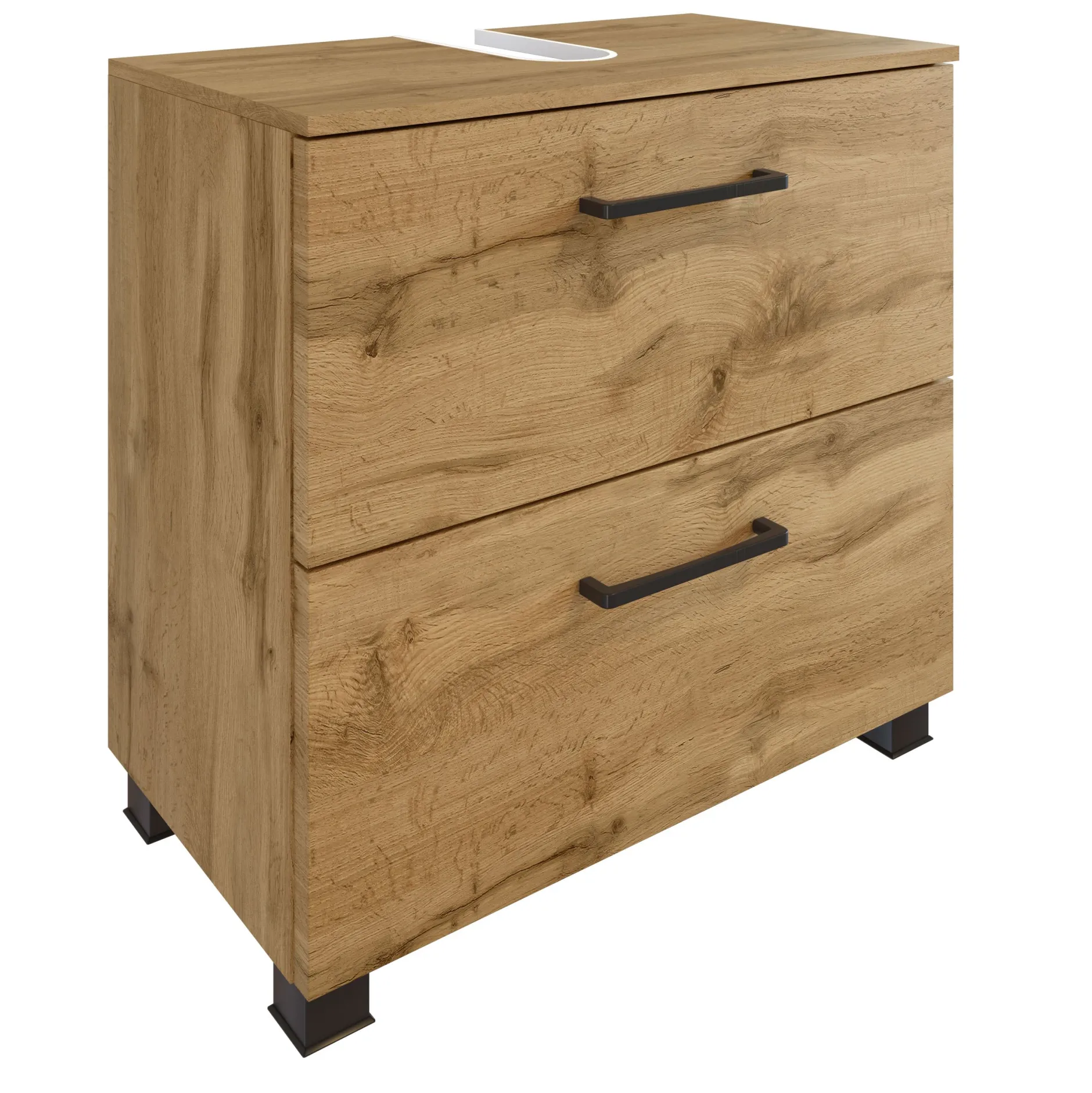 Badezimmerset Manchester | Waschtischschrank, Spiegelschrank, Hängeschrank, Beistellschrank | Wotan Oak Design