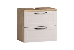 Badezimmerset Meran | Waschtischschrank, Spiegelschrank mit Beleuchtung | Farbe Kaschmir