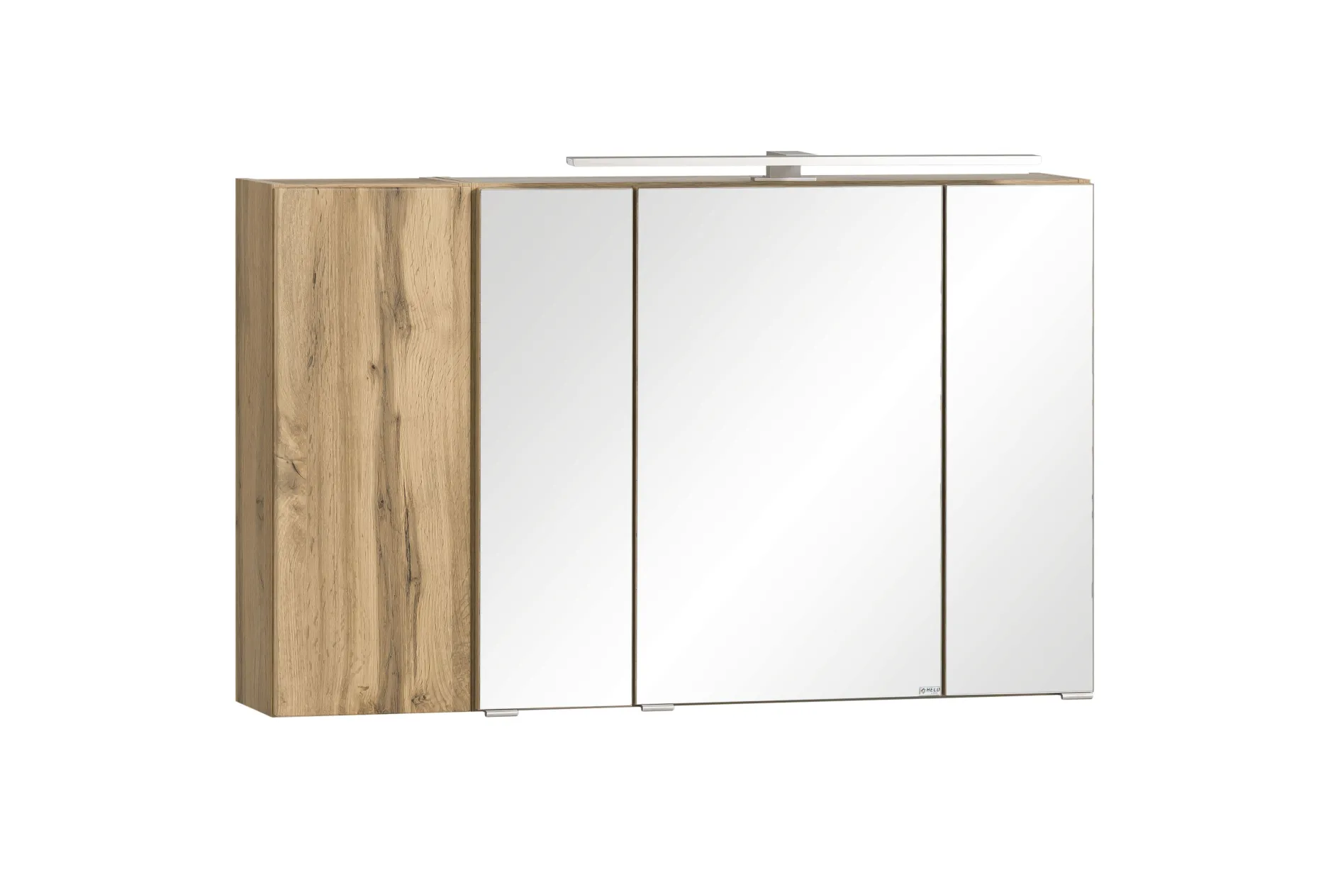 Badezimmerset Varese | Waschbecken- und Spiegelschrank | Wotan Eiche / Betondesign