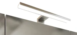 Badezimmerset Varese | Waschtisch und Spiegelschrank mit Beleuchtung | Wotan Eiche Graues Design
