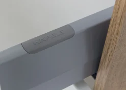 Badezimmerset Varese | Waschtisch und Spiegelschrank mit Beleuchtung | Wotan Eiche Graues Design