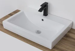 Badezimmerset Varese | Waschtisch und Spiegelschrank mit Beleuchtung | Wotan Eiche weißes Design
