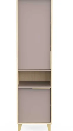 Badezimmer-Säulenschrank Azul - 40x40x153cm - 2 Türen - beige