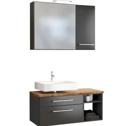 Badkombination Dasa 6 links - graphit/grau matt