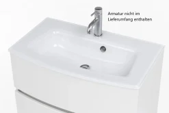 Badkombination Kornel 3 mit weißem Waschbecken - weiß
