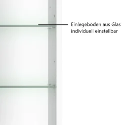 Badkombination Kornel 4 3-teilig mit grauem Waschbecken - weiß
