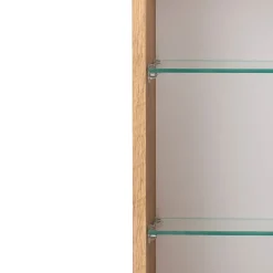 Badkombination Kornel 5 3-teilig mit grauem Waschbecken - Eiche/Mattweiß