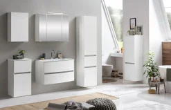 Badkombination Kornel 13 5-teilig mit weißem Waschbecken - weiß