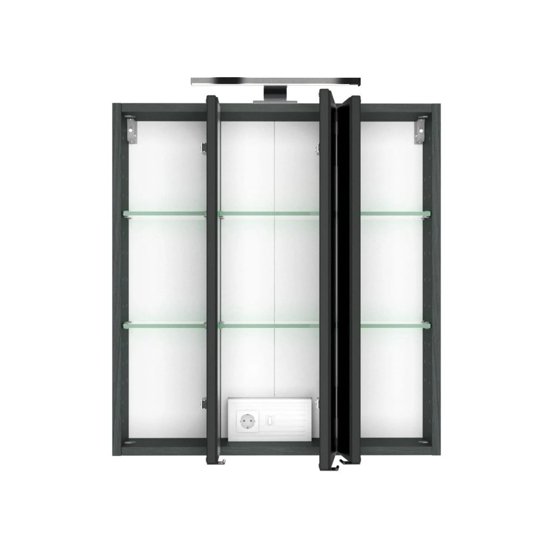 Badkombination Luna 2-teilig 60cm - graphit/quecksilber