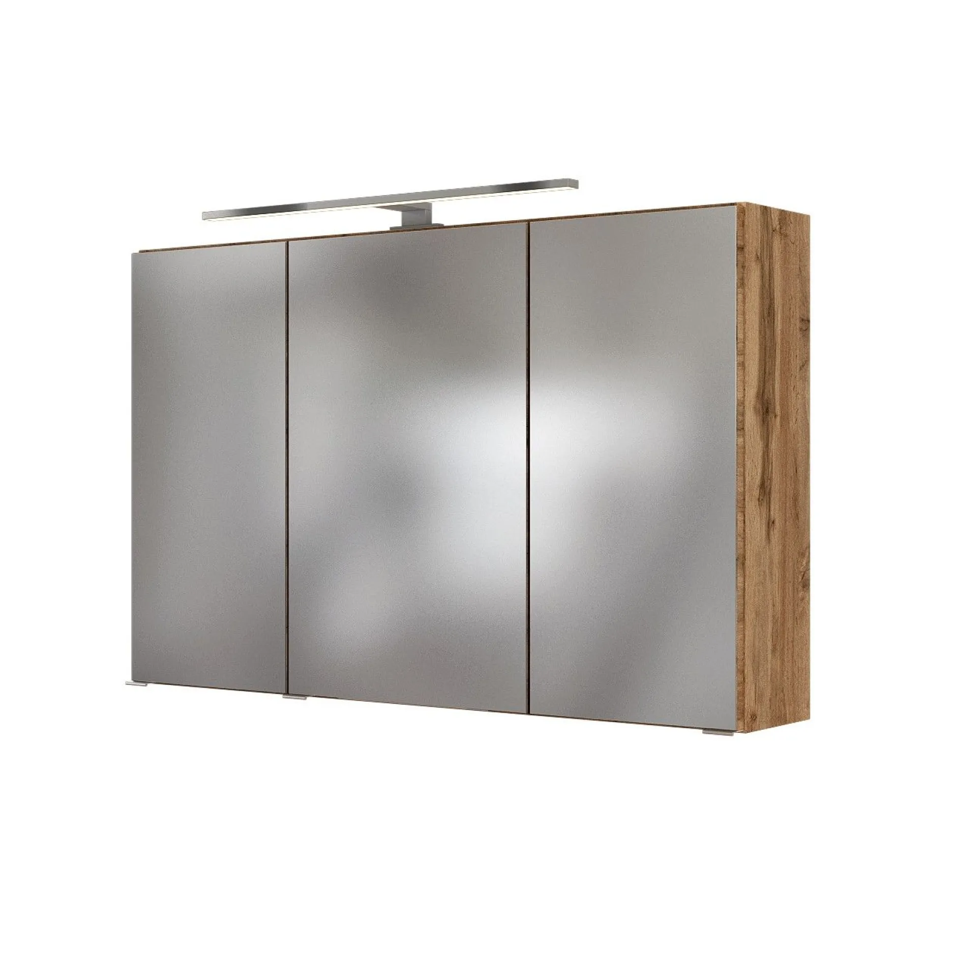 Badkombination Luna 2-teilig 100cm - Eiche/Weiß
