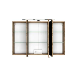Badkombination Luna 2-teilig 100cm - Eiche/grau