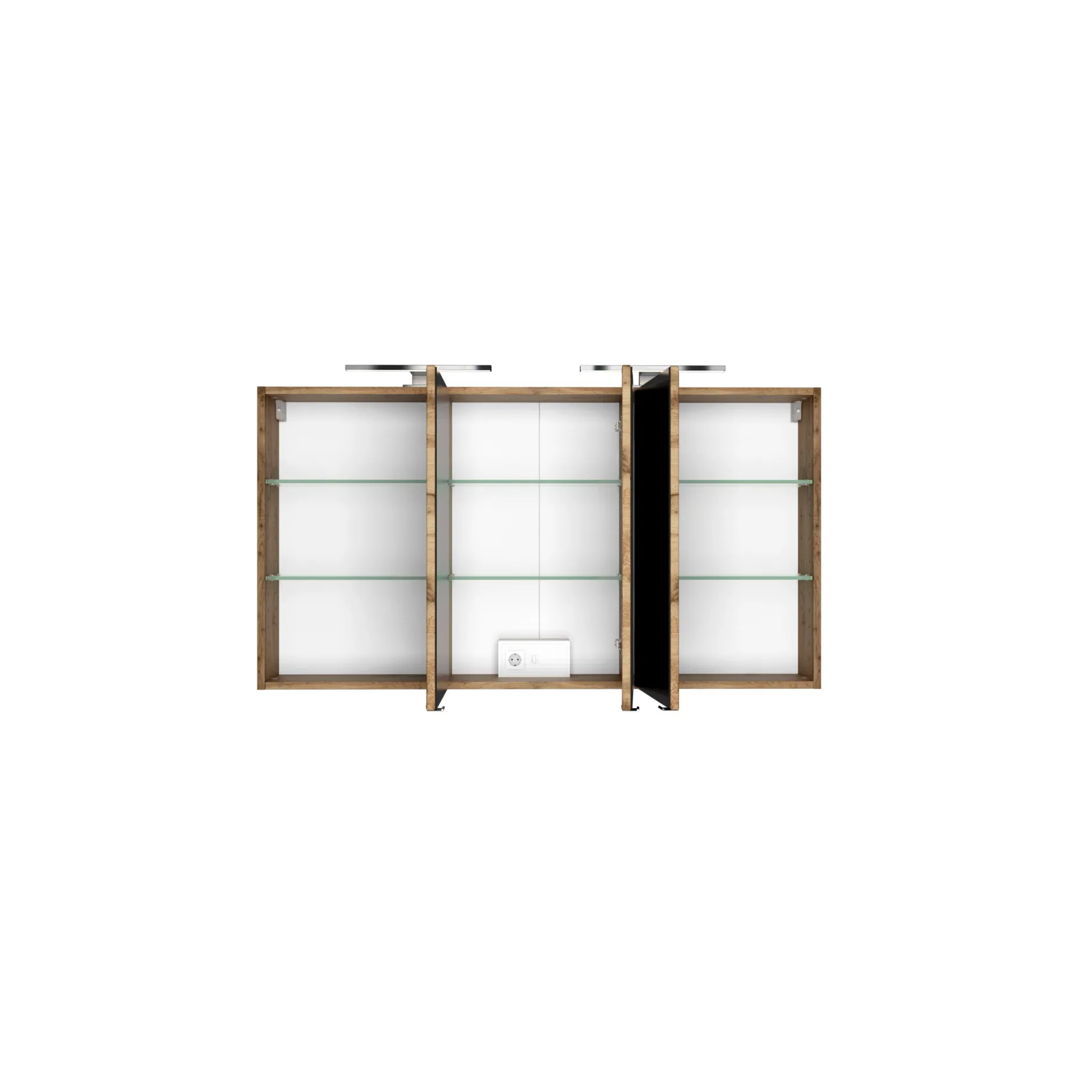 Badkombination Luna 2-teilig 120cm - Eiche/Weiß