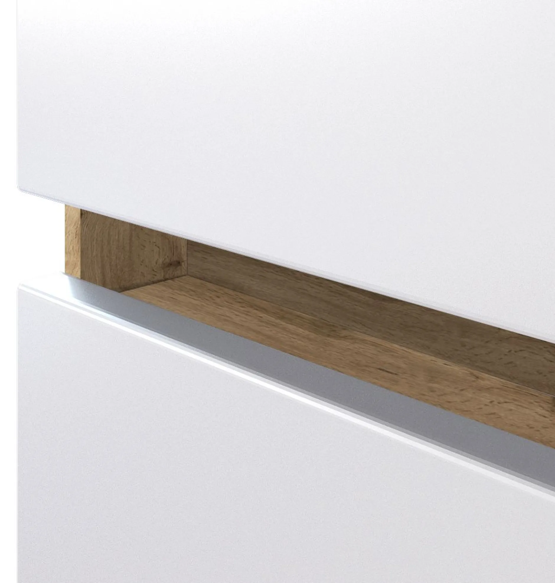 Badkombination Luna 2-teilig 120cm - Eiche/Weiß