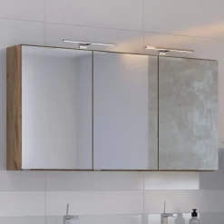 Badkombination Luna 2-teilig 120cm - Eiche/grau