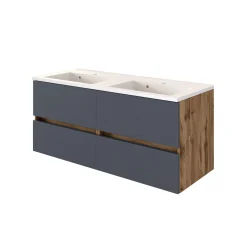 Badkombination Luna 2-teilig 120cm - Eiche/grau