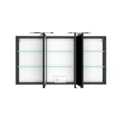 Badkombination Luna 2-teilig 120cm - graphit/quecksilber