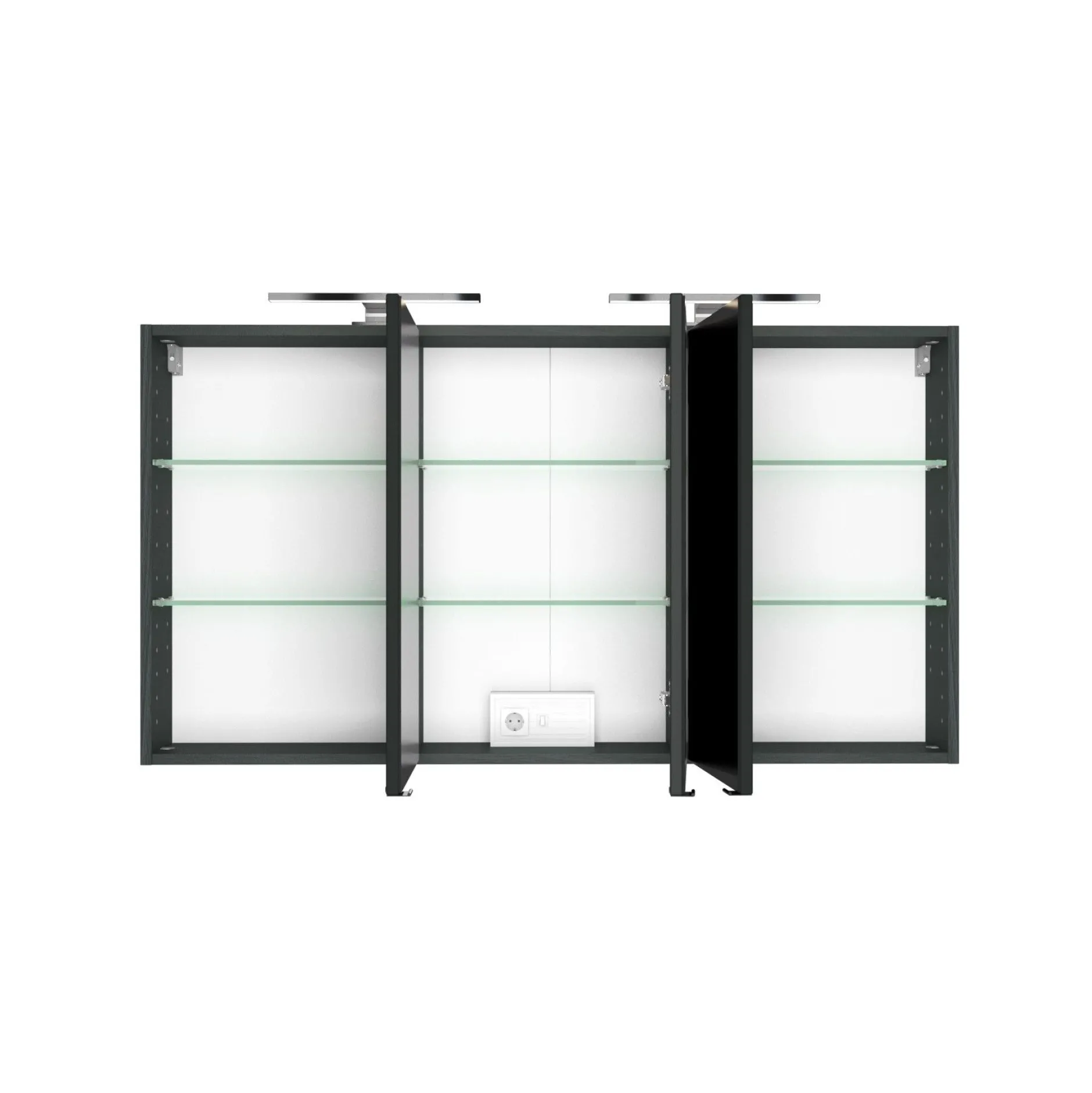 Badkombination Luna 2-teilig 120cm - graphit/quecksilber