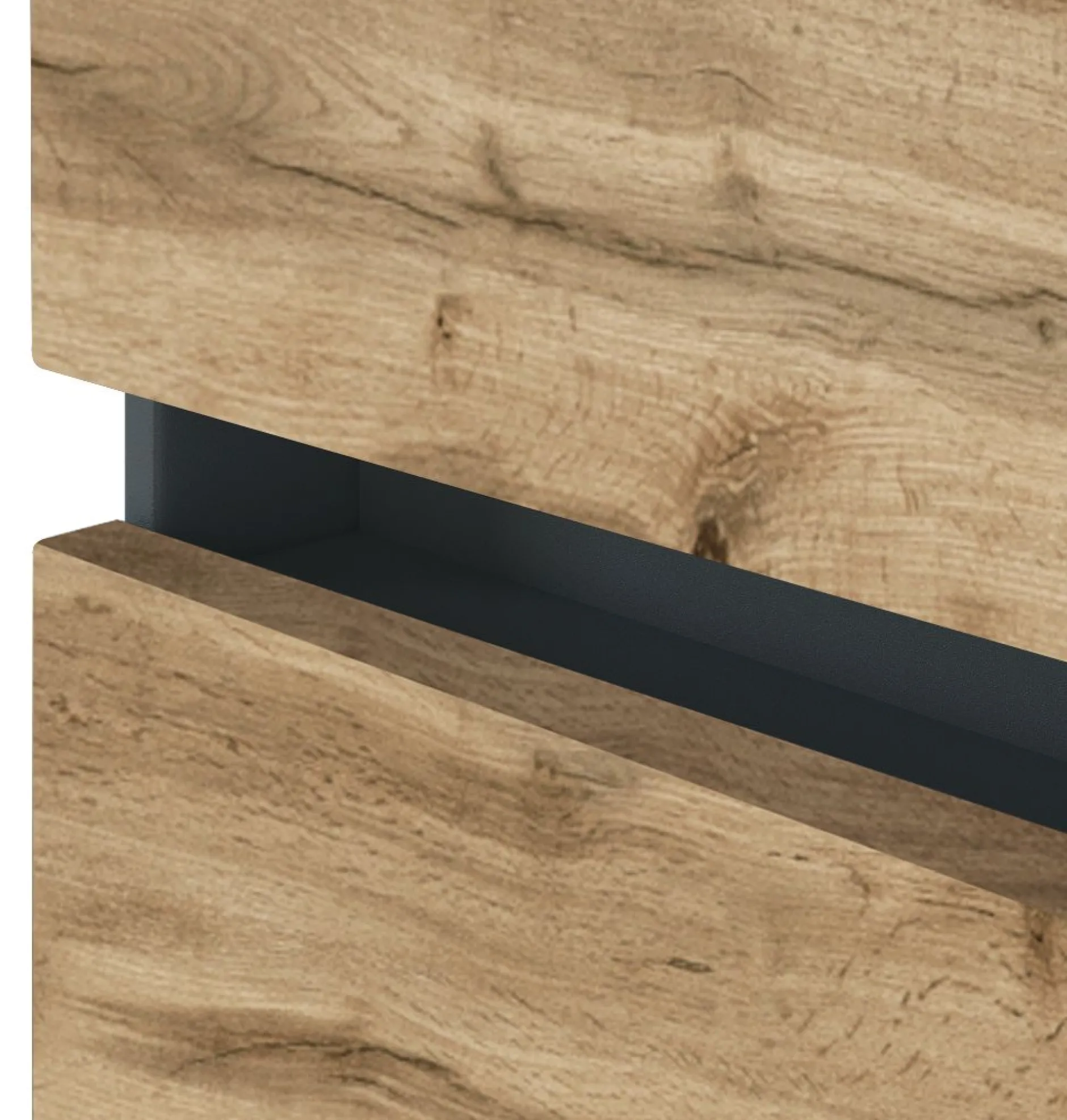 Badkombination Luna 2-teilig 120cm - graphit/quecksilber