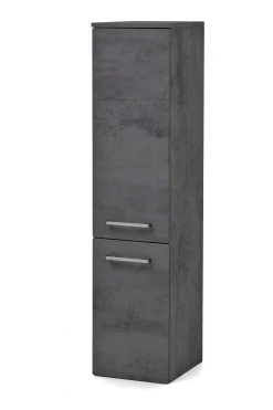 Badkombination Stivan 3-teilig mit grauem Waschbecken - Beton