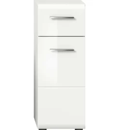 Badschrank Ice Xonox - Hochglanz Weiß - 30x80x30 cm