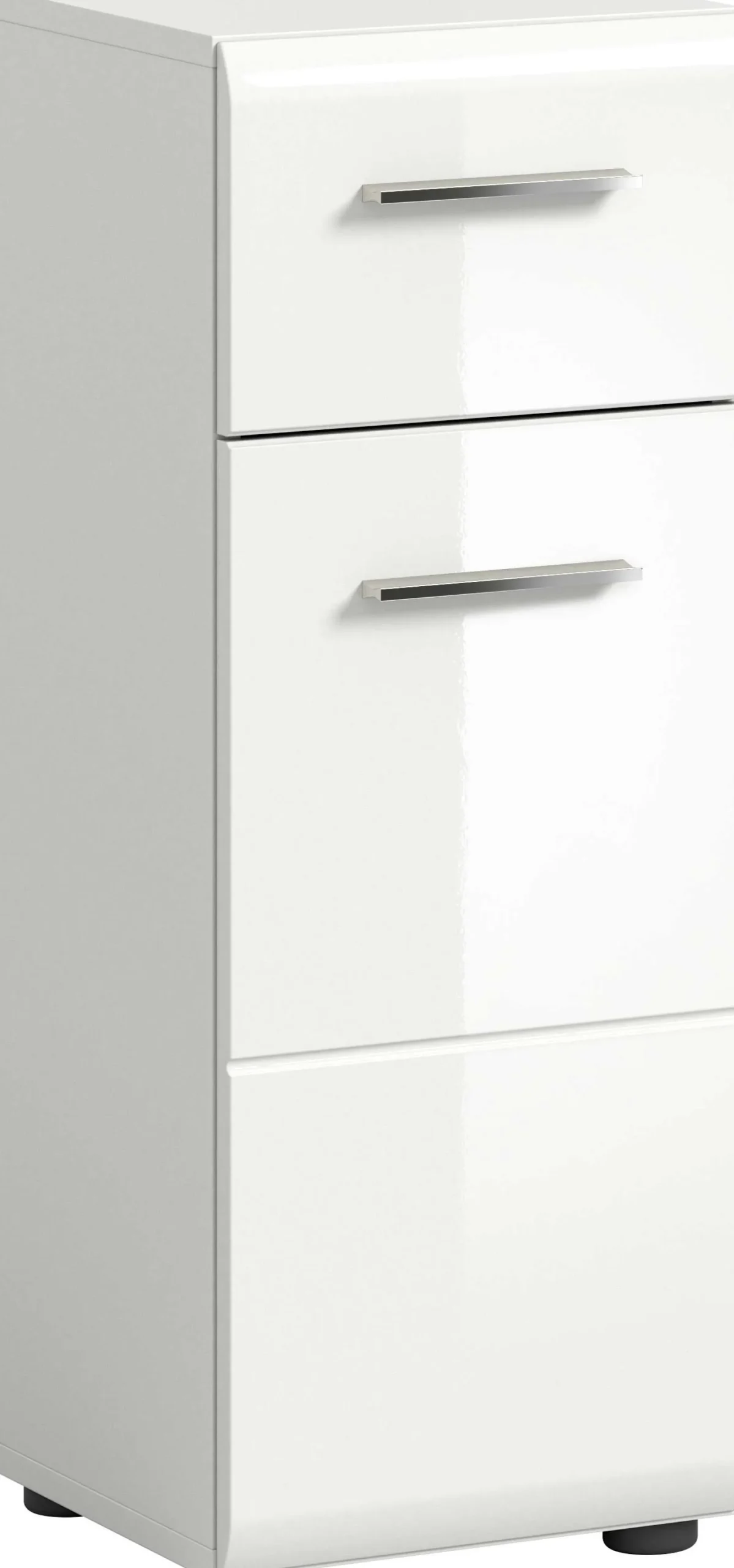 Badschrank Ice Xonox - Hochglanz Weiß - 30x80x30 cm