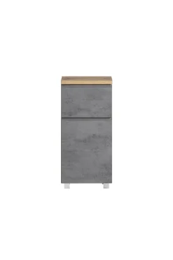 Bad-Sideboard Varese | 40 x 35 x 64 cm | Betonfarbenes Design