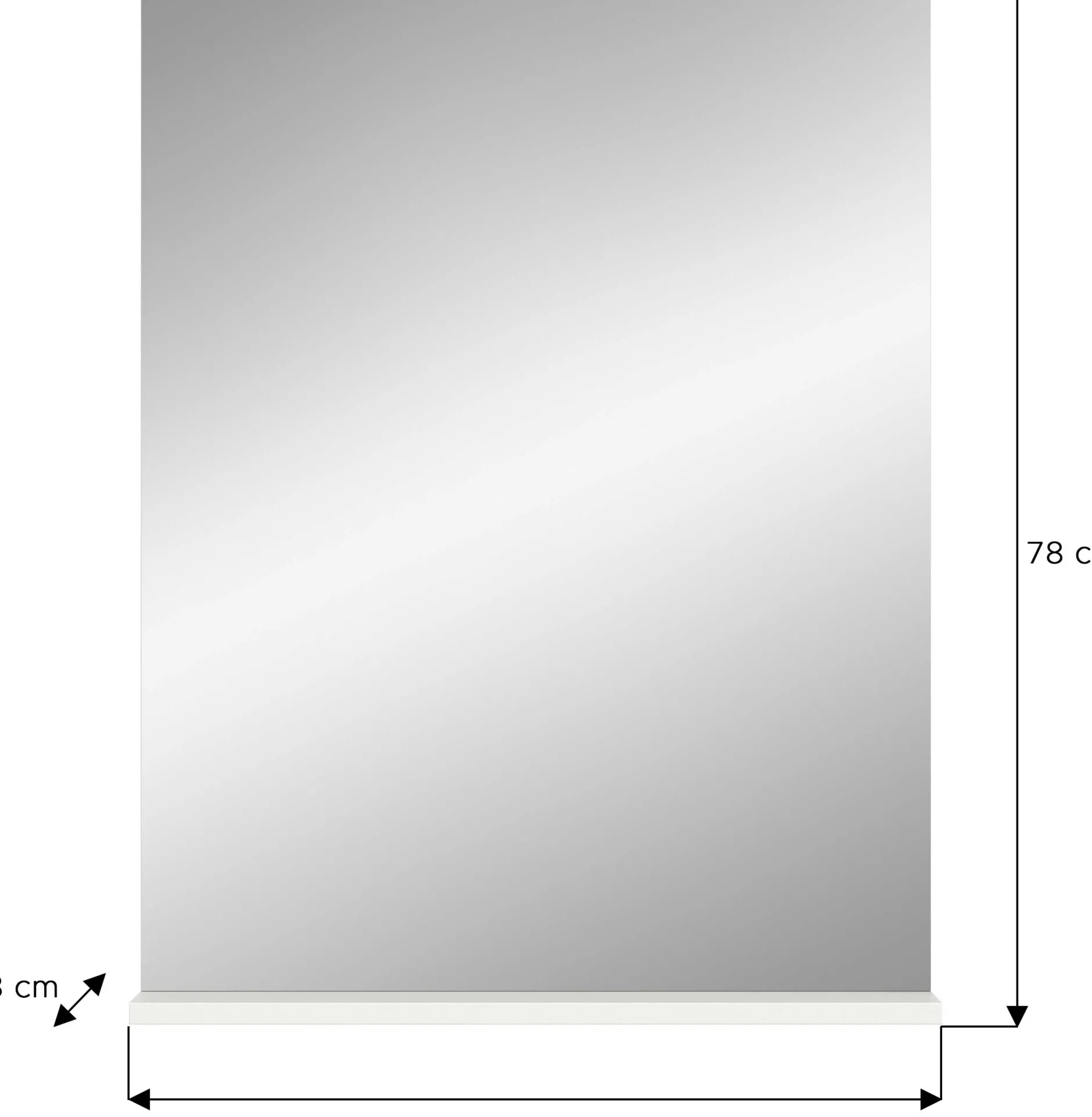 Badspiegel Scout Xonox - Weiß - 60x79x18 cm