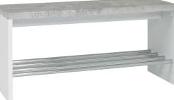 Bank Tillio 81cm, 1 Gestell - Chrom/Beton Dekor