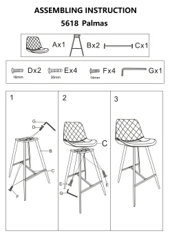 Barhocker Alizette 103 cm-dunkelbraun