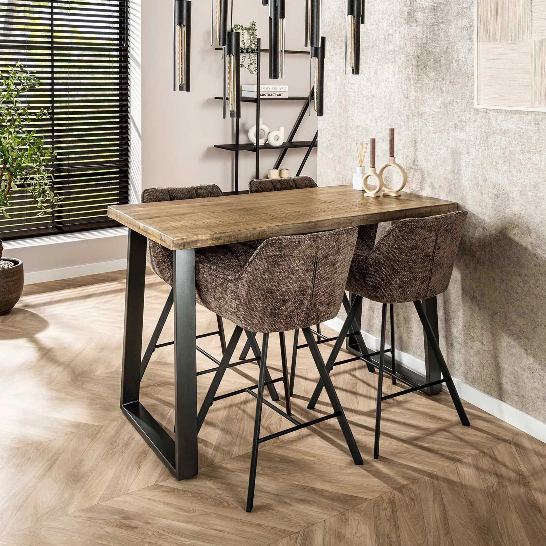 Barhocker Aster - 56x52x95cm - drehbar - taupe